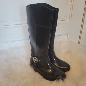 Michael Kors Harness Black Women's Rain Boots